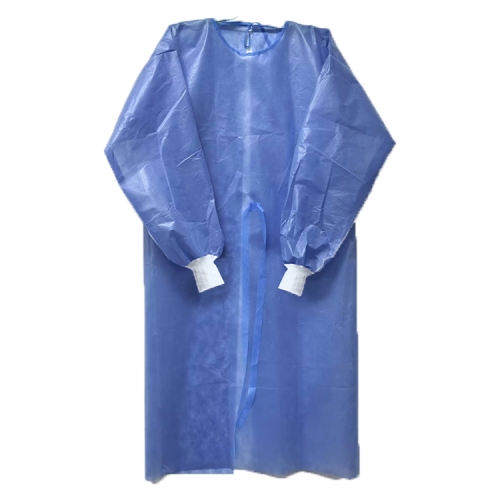 Disposable Sterile Isolation Gown / pp+pe / Knitted cuff