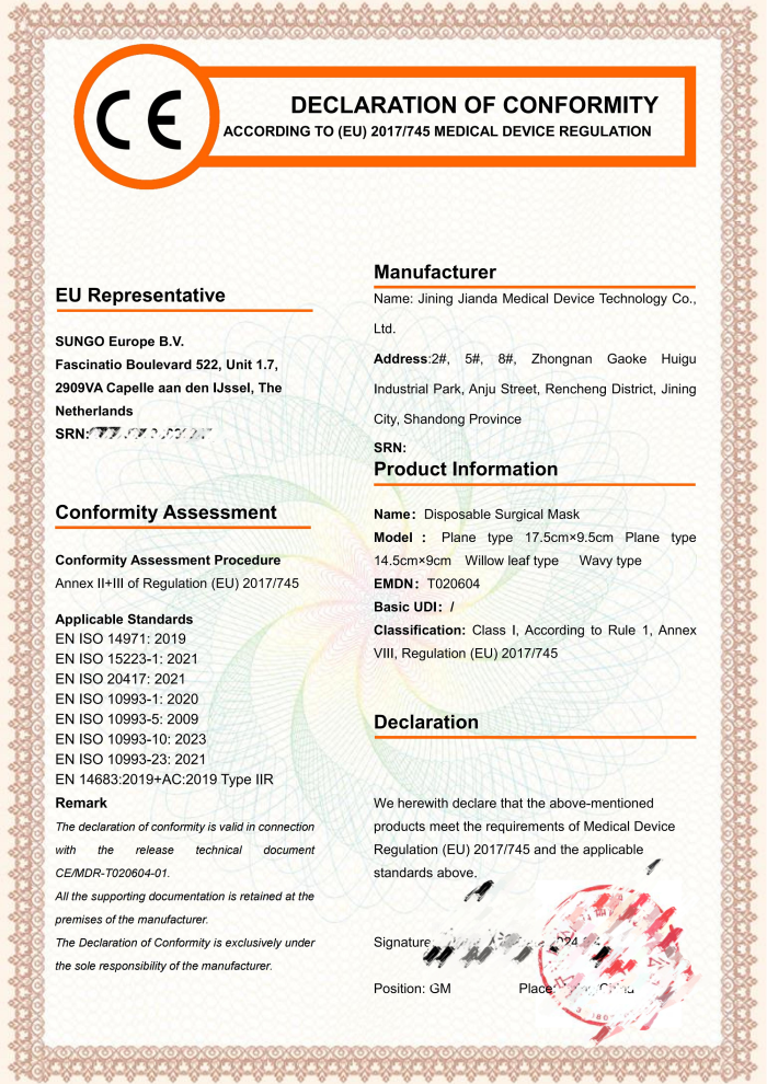 Certifications